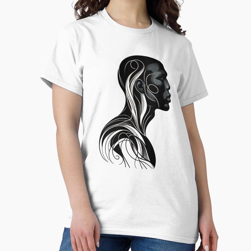 minimalist face of a beautiful black man by Lellenatavarez