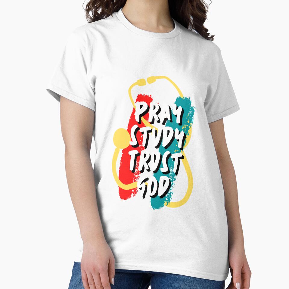 Pray Study Trust God Medical Student Stehoscope by doctors-apparel