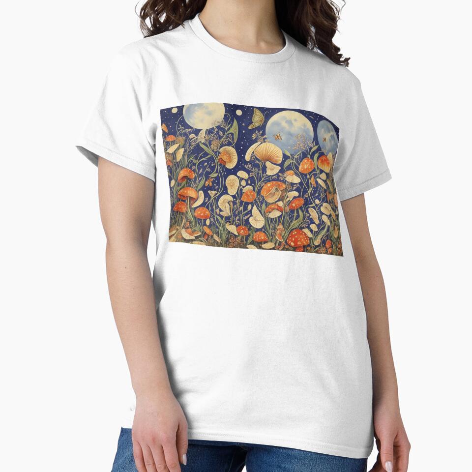 Dark Vegan Occult Cottagecore Moon Flower Floral by Yellowriversss