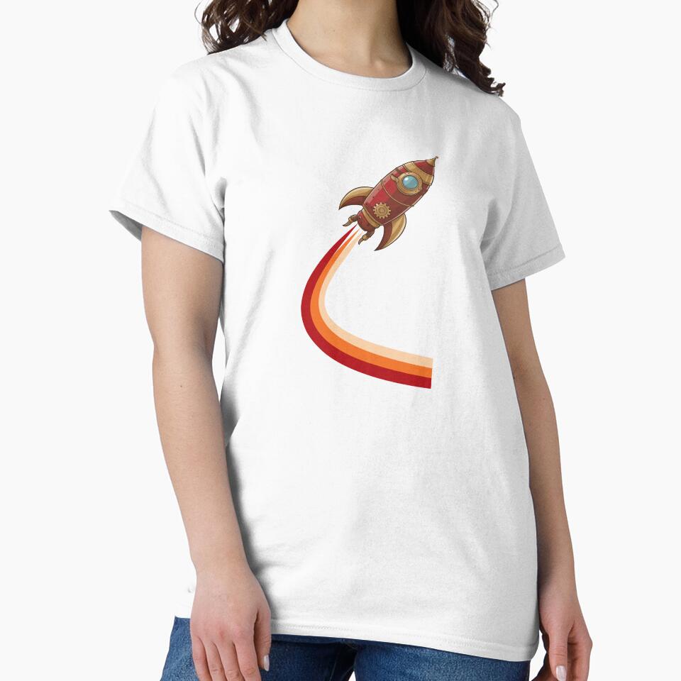 Retro Rocket ship steampunk style by hitNmiss
