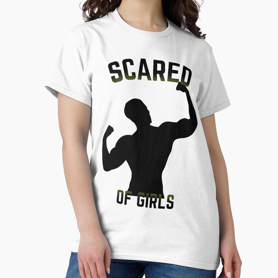 Scared Of Girls Gym Bro Meme Shirt - Funny Bodybuilding Pump Cover, Vintage Lifting Tee by AuraInkCo