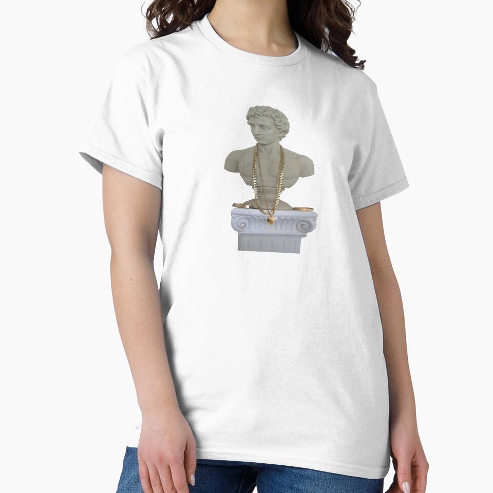 bust statue gold vaporwave by Omeris