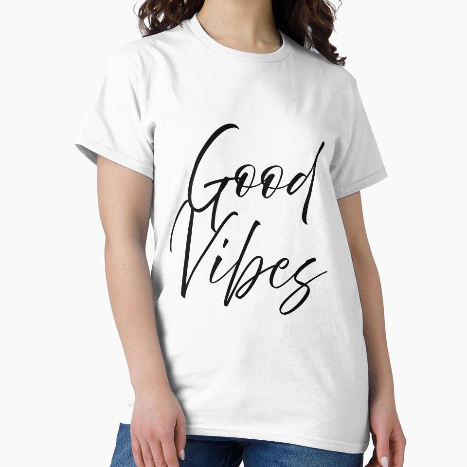 Good Vibes Only – Positive Aesthetic T-Shirt Design by stickyverselab