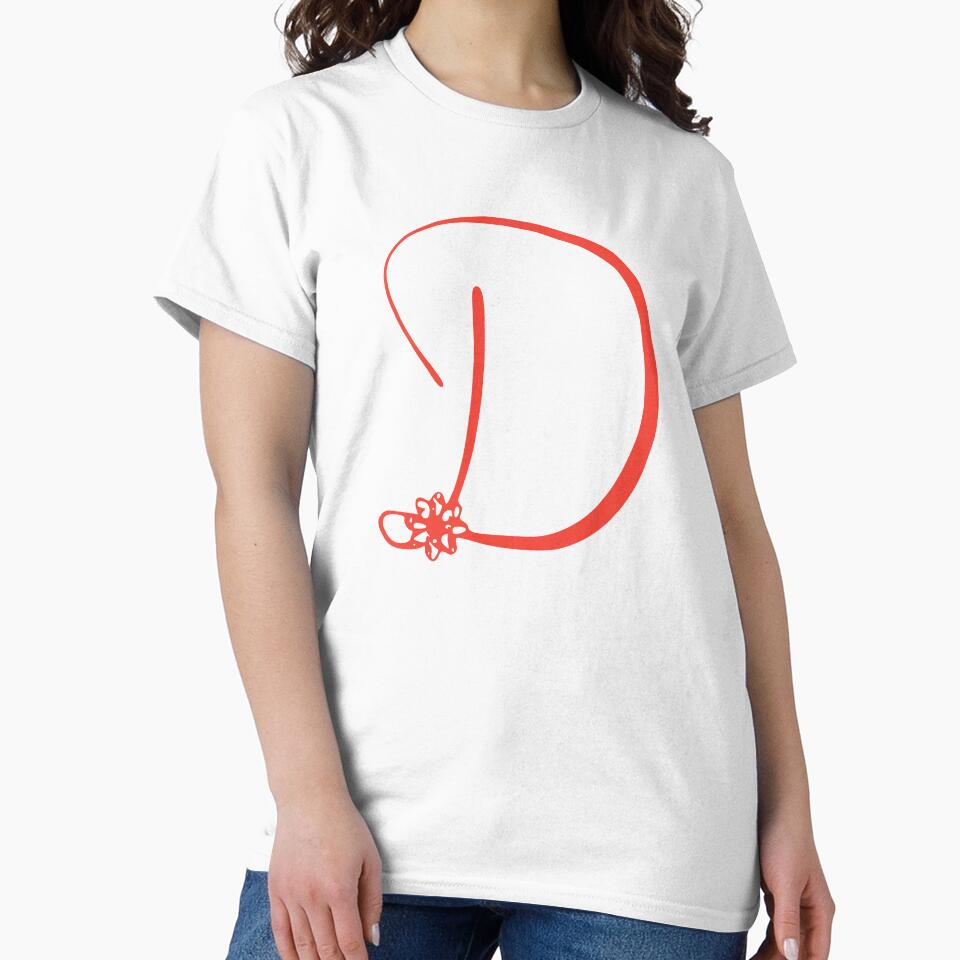 Floral Initial monogram D by Creative-draw