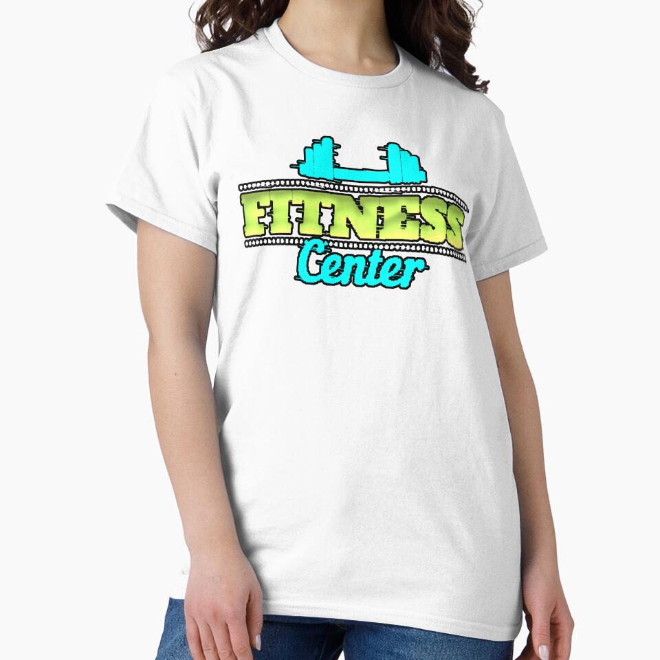 Fitness Center Retro Gym Logo Workout Shirt Motivational by AstronautMerch