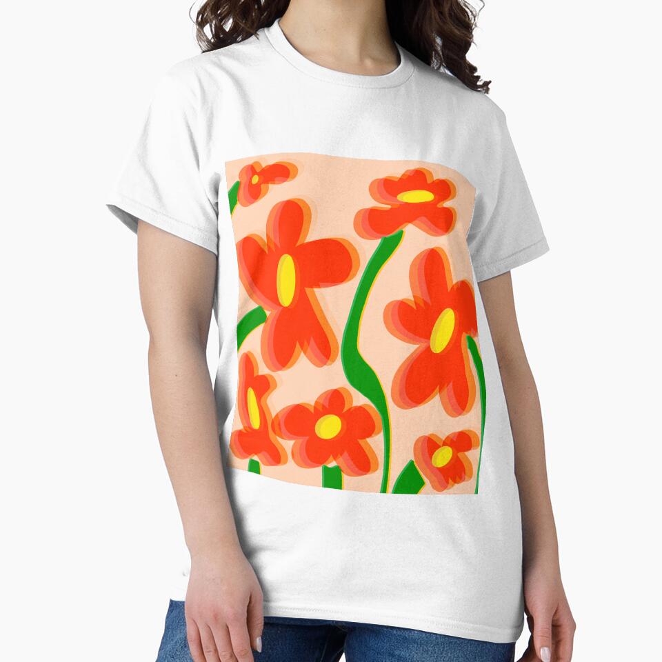 Groovy Abstract Flowers in Retro by fabinthelab