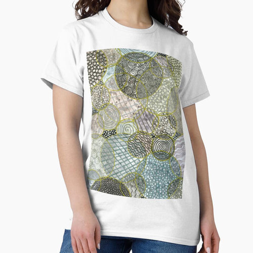 Abstract Patterned Circles in Metallic and Earth Tones by LymphomaLass