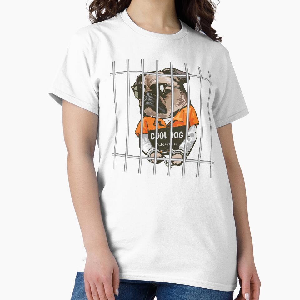 Cool Dog in Jail Dog Life Doggy In Sunglasses Funny by kubix81