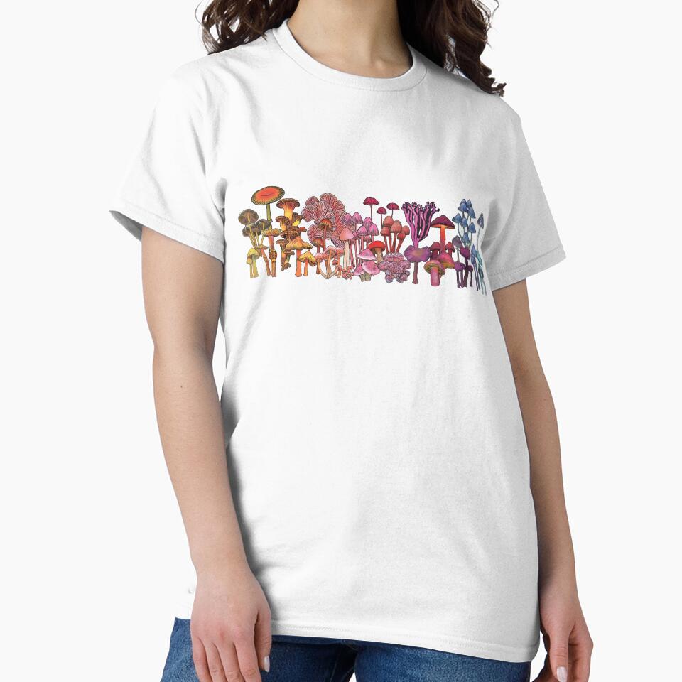 Cottagecore Rainbow Mushrooms by MeMaKiDesign