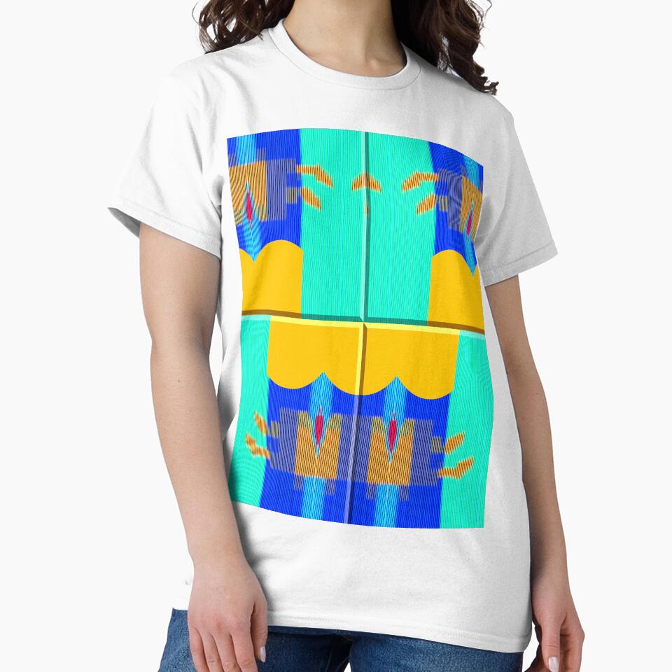 Vibrant music abstract minimalist guitar exotic summer blue - sunny gift for guitarists musicians and minimalist music and guitar lover by Ralek