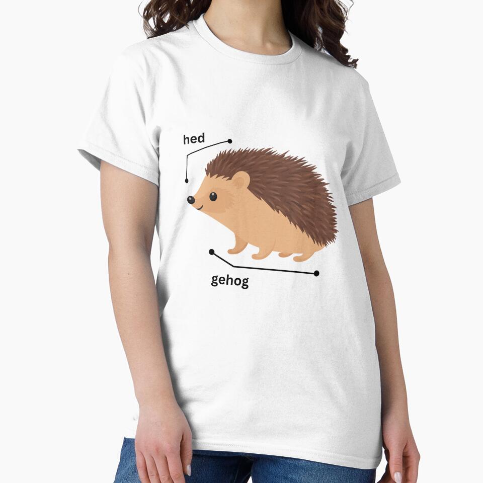 Funny Hedgehog Anatomy Meme | Cute Hedgehog Sticker & T-Shirt by Olive Thread Co.