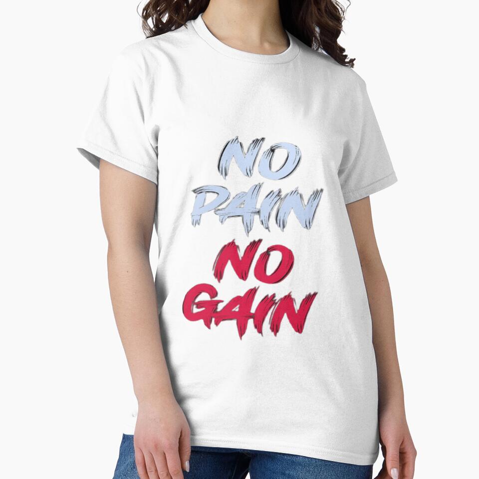 No pain, no gain gym motivation workout motivation illustration premium design by truemoneyman