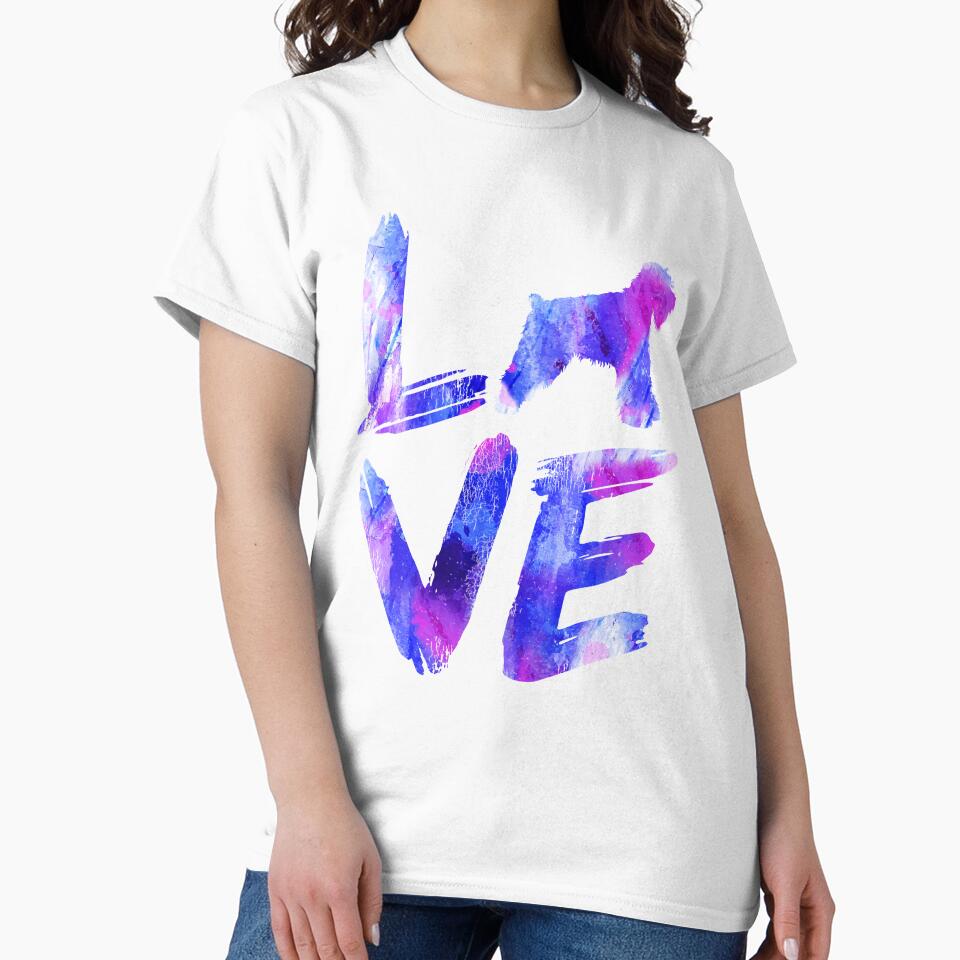 Soft Coated Wheaten Terrier Dog Love Watercolor Design by rafaeltto
