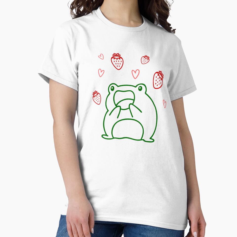 Frog Aesthetic Frog Pun Cottagecore Cottage Core Kawaii Frog Cottagecore Strawberry Frog by CaitU