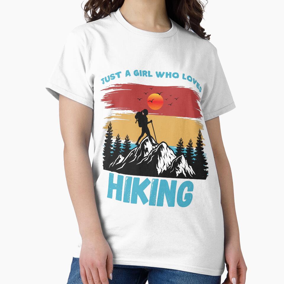 Just a GIRL who loves hiking Top Funny by Gracjan Mikitin