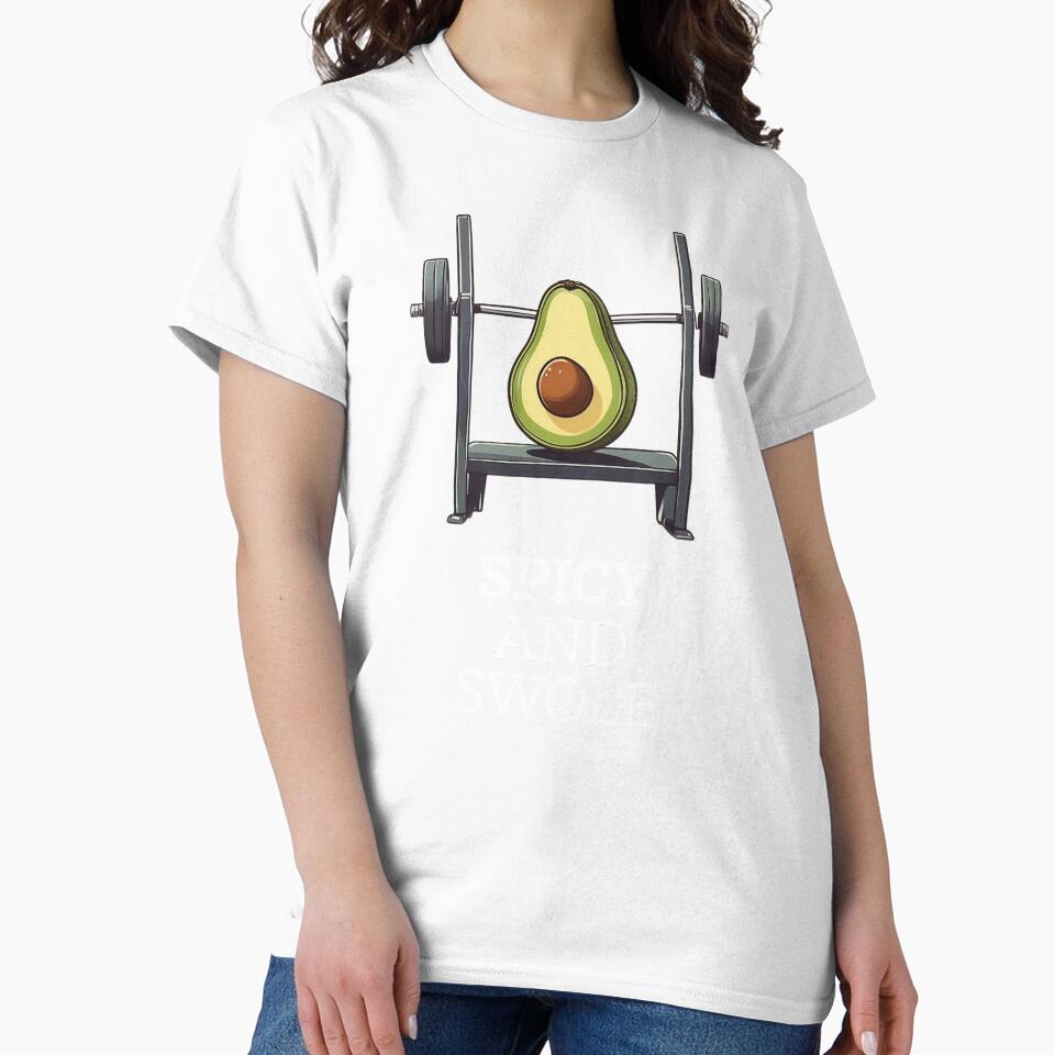 Spicy and Swole Avocado Gym TShirt by LoganMason24