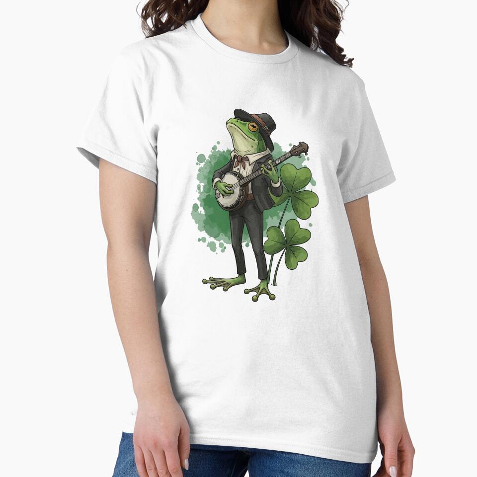 Funny Cottagecore Banjo Frog by StudioJohan