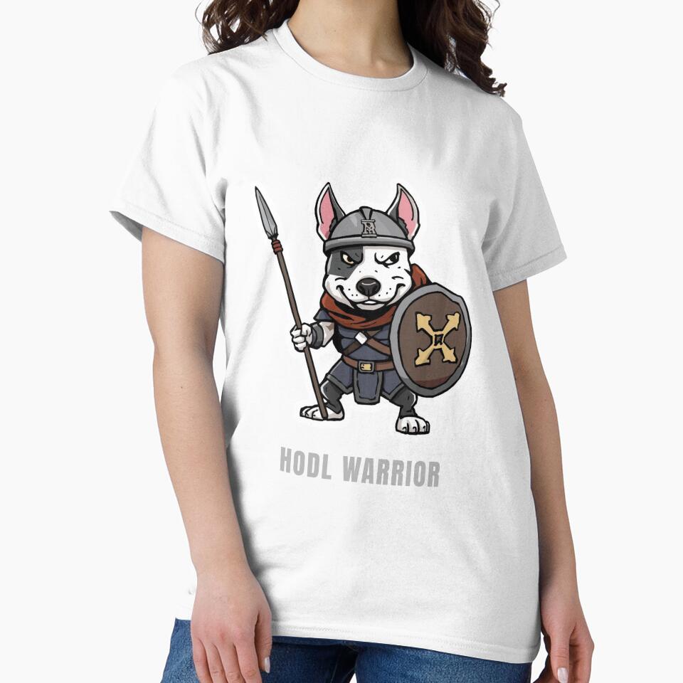 HODL Warrior Dog – Funny Crypto Holder Meme Shirt for Diamond Hands by LintonGriffin