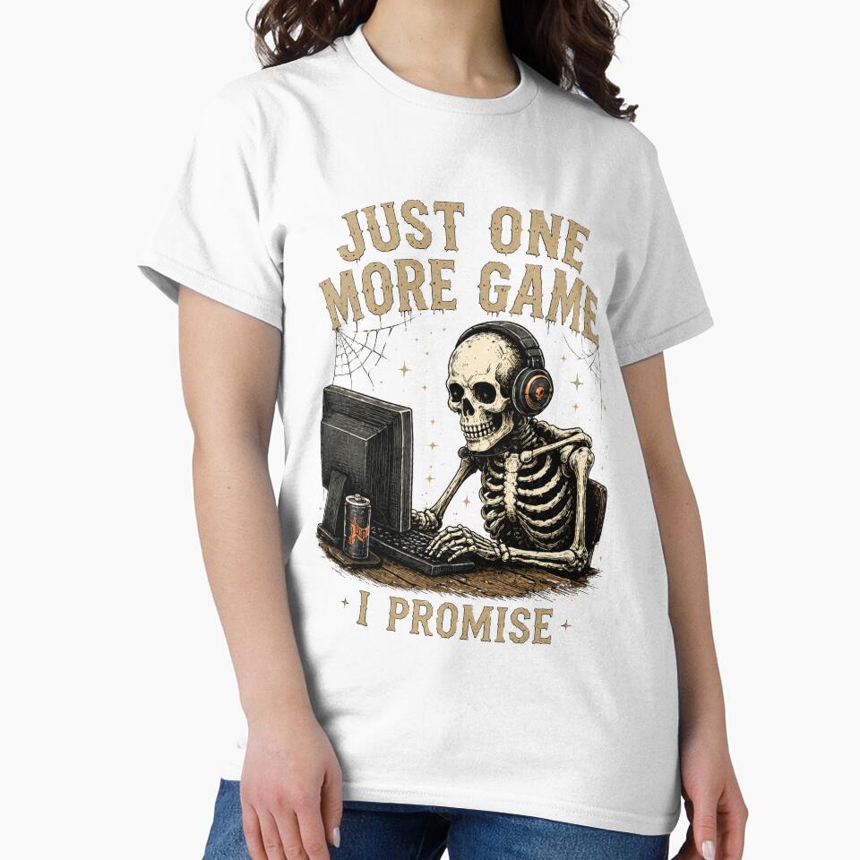 Just One More Game Skeleton Gamer by 6-nx