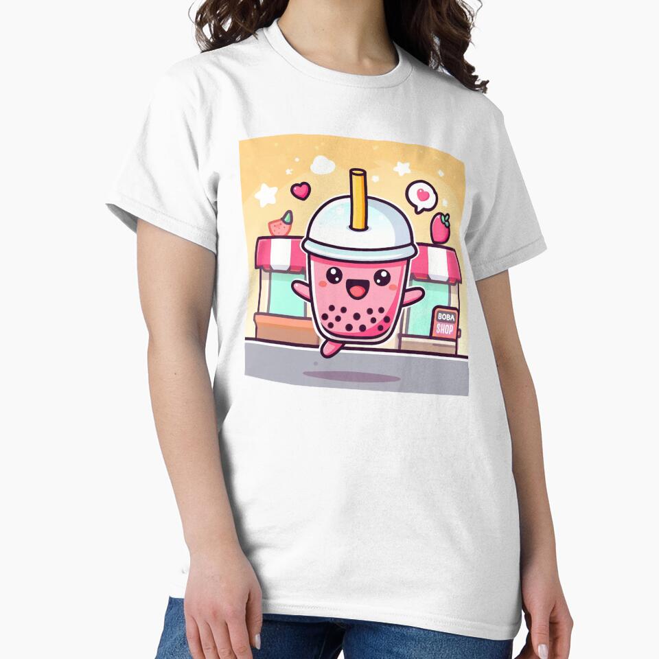stawberry banada bubble tea with boba shop by SaraDatCool