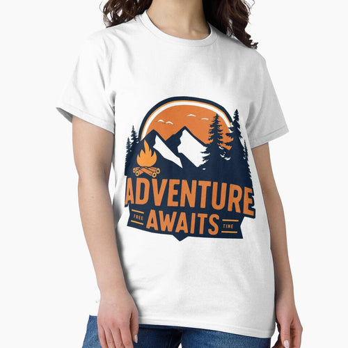 Adventure Awaits: Rustic Outdoor Design with Mountains and Campfire by Kawaii Planet Studio