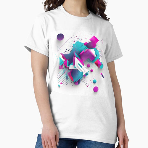 3D Geometric Neon Splash Abstract Art by PaintbrushPlace