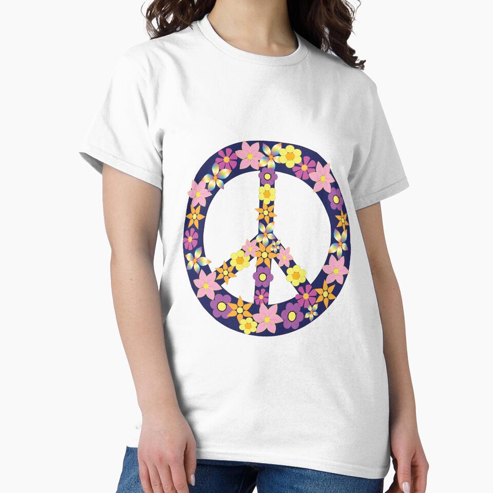 Peace Sign with Flowers by LornaHamel