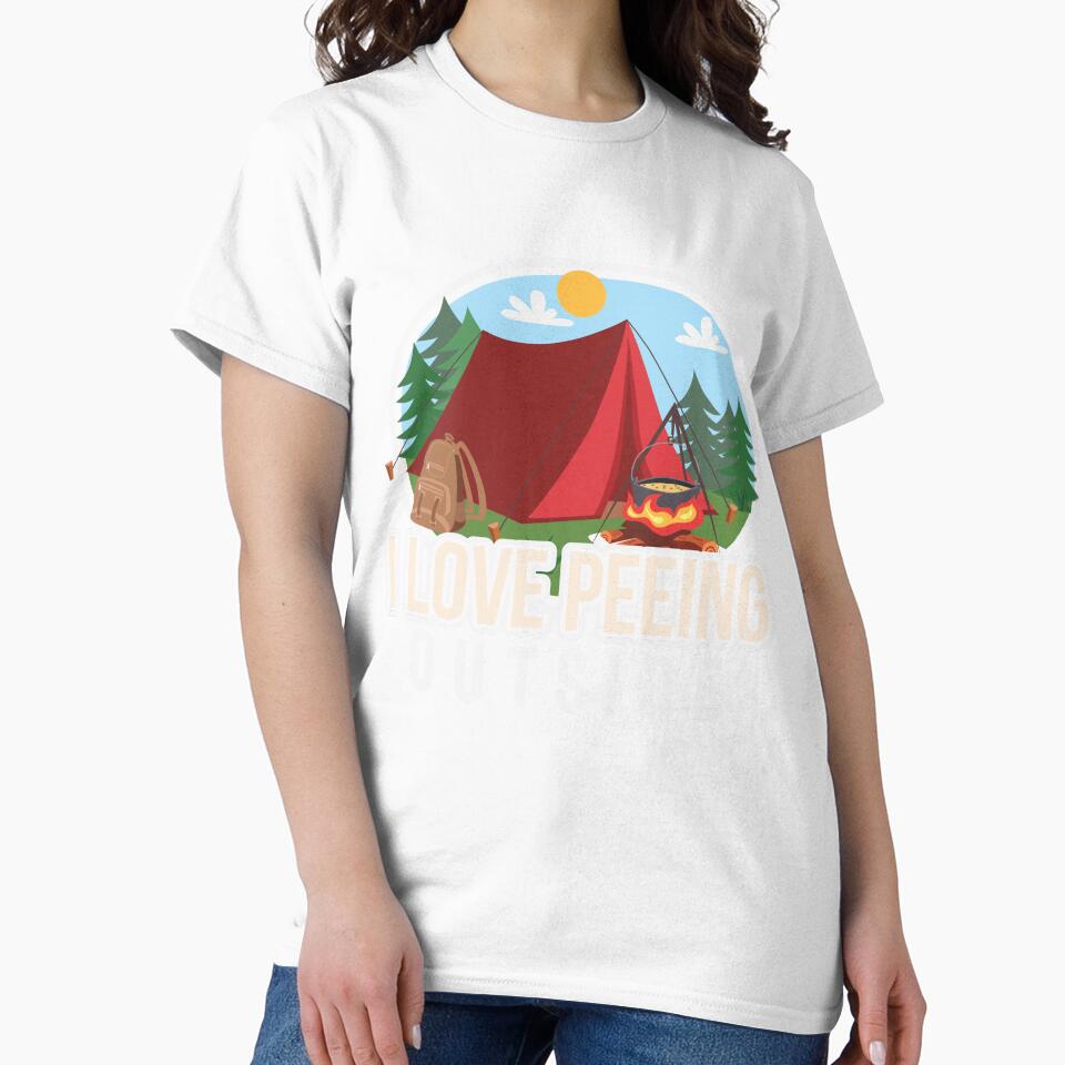 Cool Camping I Love Peeing Outside by King of Colored Stickers