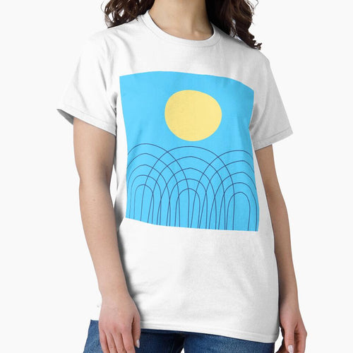 Abstract Illustration of a Blue Circle with Overlapping Lines on a blue Background by Beautiful art store