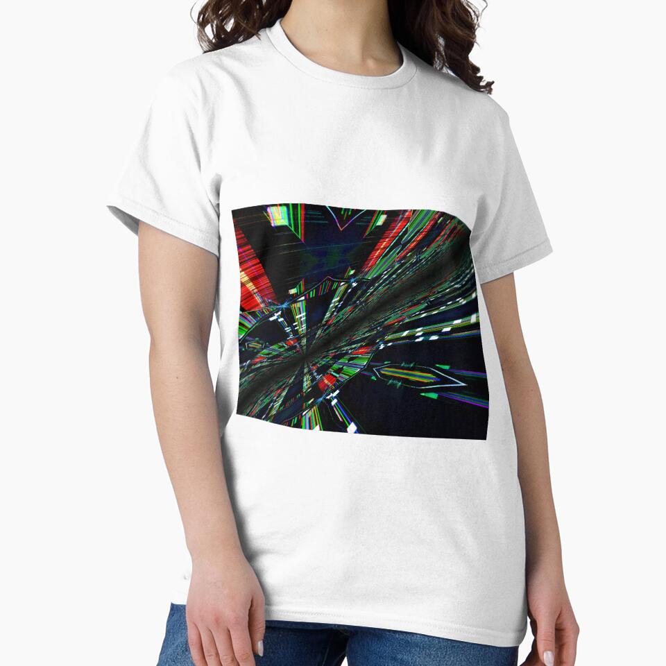 Broken tablet screen matrix landscape by lifeloverarts