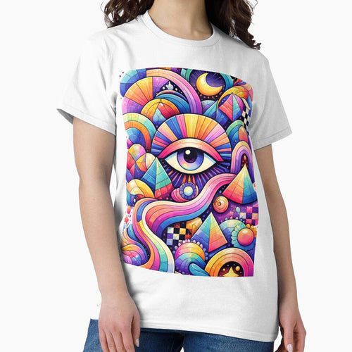 "Psychedelic Cosmic Eye: Abstract Geometry & Pyramids" by Skully-Studio
