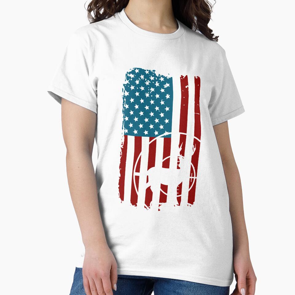 American Flag Hunting USA T-Shirt by AllStarMerch