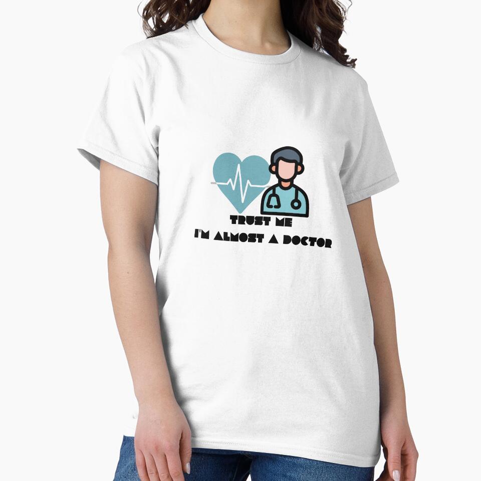 Trust Me, I'm Almost a Doctor – Funny Medical Student Design blue medical students sticker by Art IN Pack