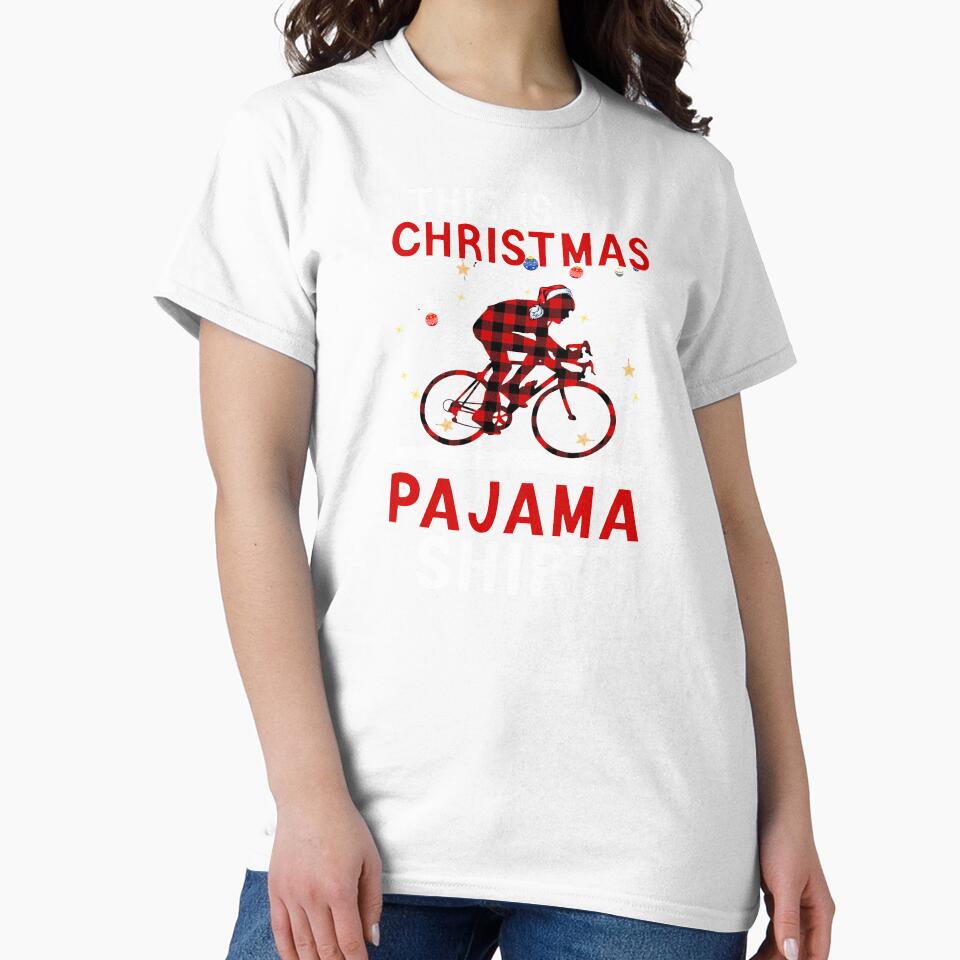 Cycling Christmas Pajama Shirt, Funny Cycling, Cyclist Quote by Aerial Addicts