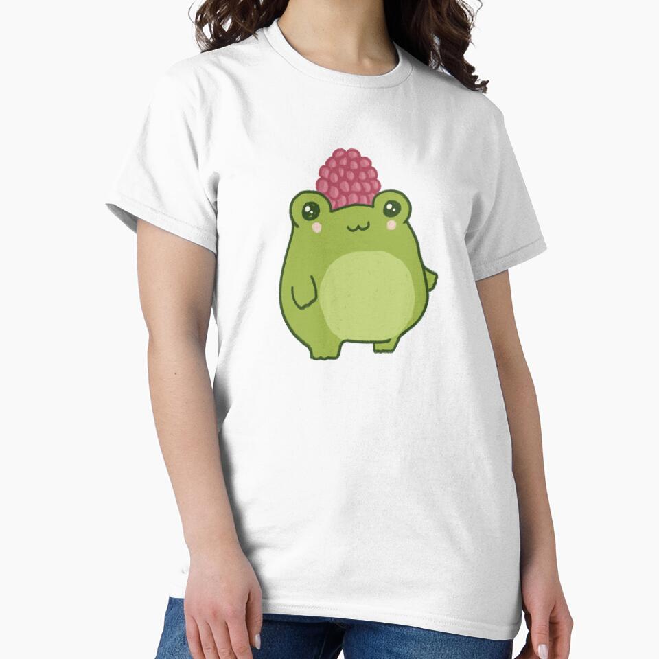 Pastel Raspberry Frog: Cute and Chubby Kawaii Cottagecore Aesthetic for Hipster Kidcore Fans by MinistryOfFrogs