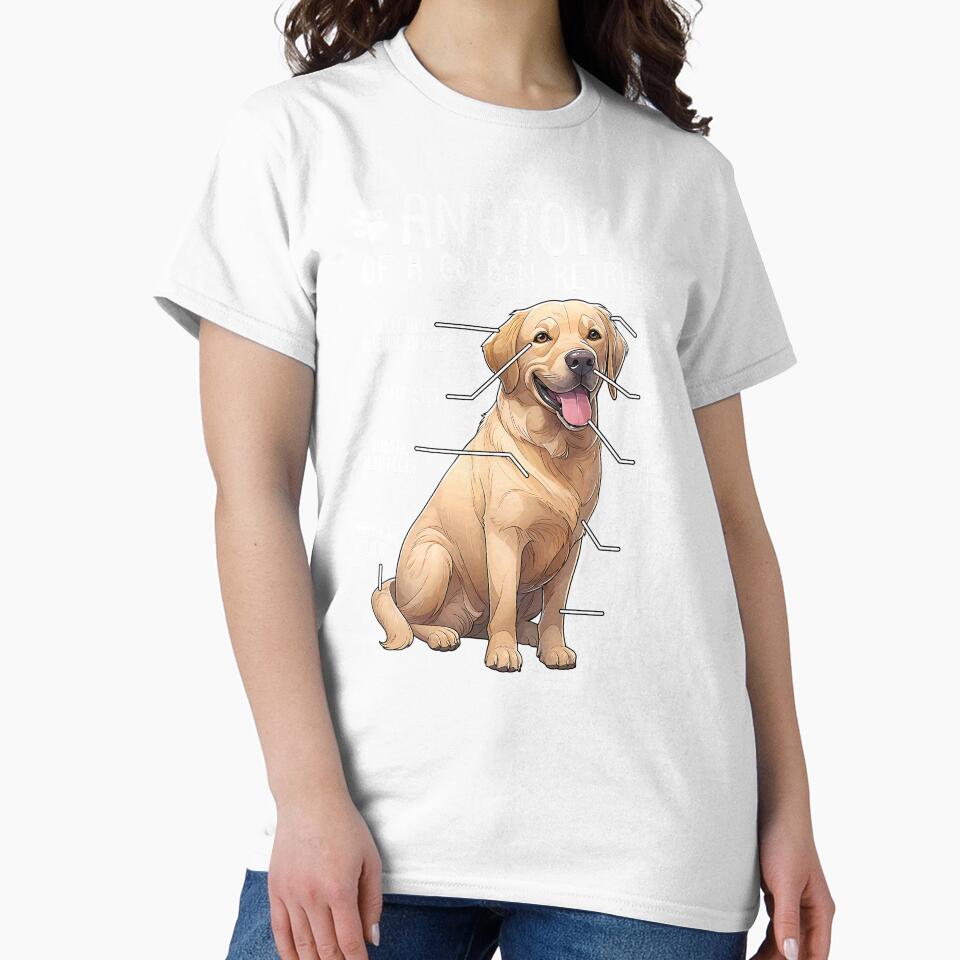 Funny Golden Retriever Anatomy Dog Lover Owner by lanynx design