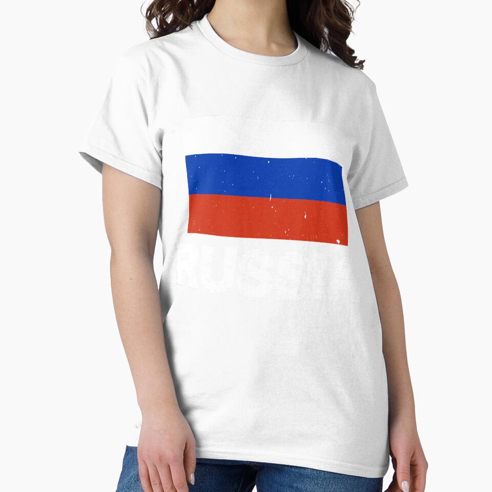 Russia Flag T-Shirt for Men and Women by AllStarMerch
