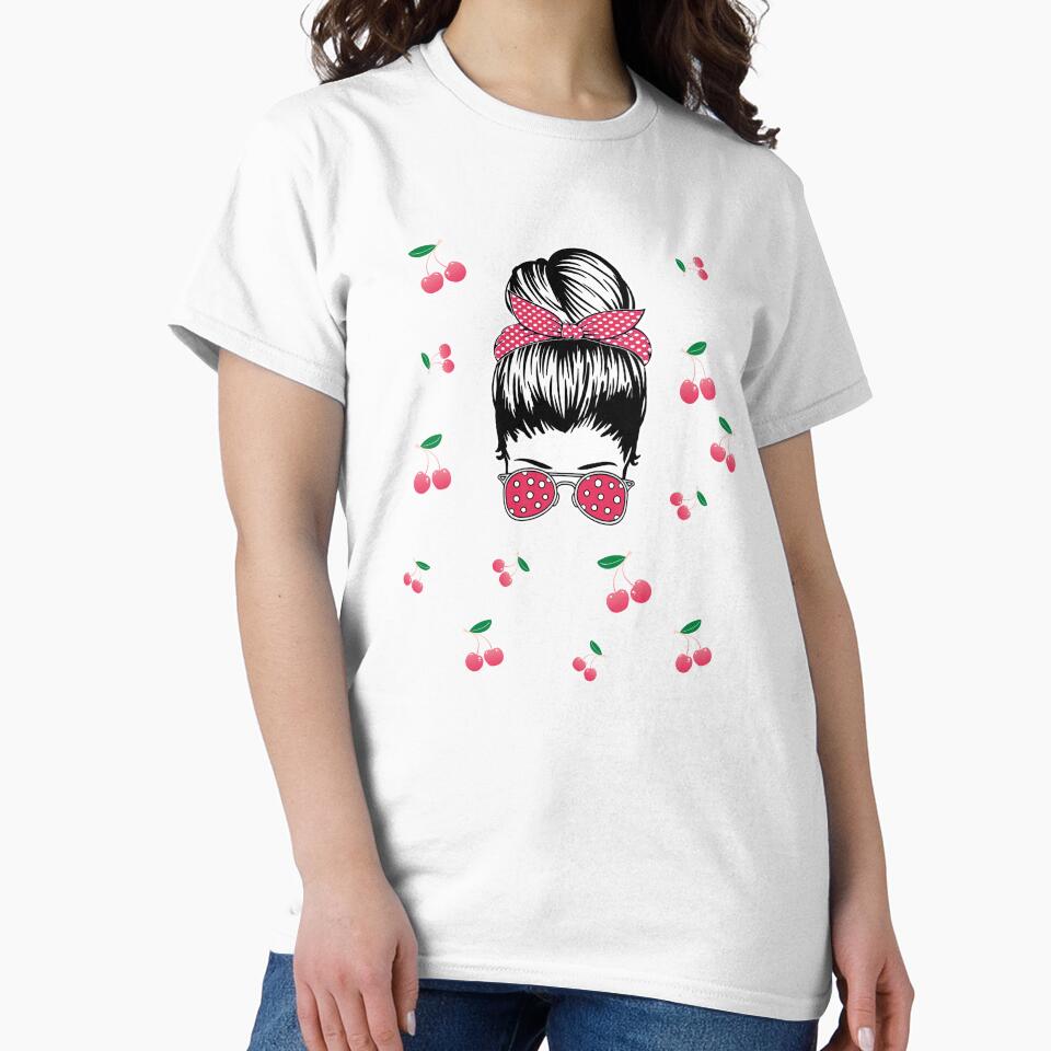 Rockabilly Woman Cherries Retro by Fran Fryberg