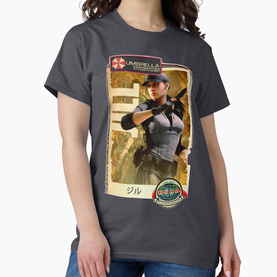 Resident Evil Jill Valentine Classic Retro Gaming Art by Back2Collage