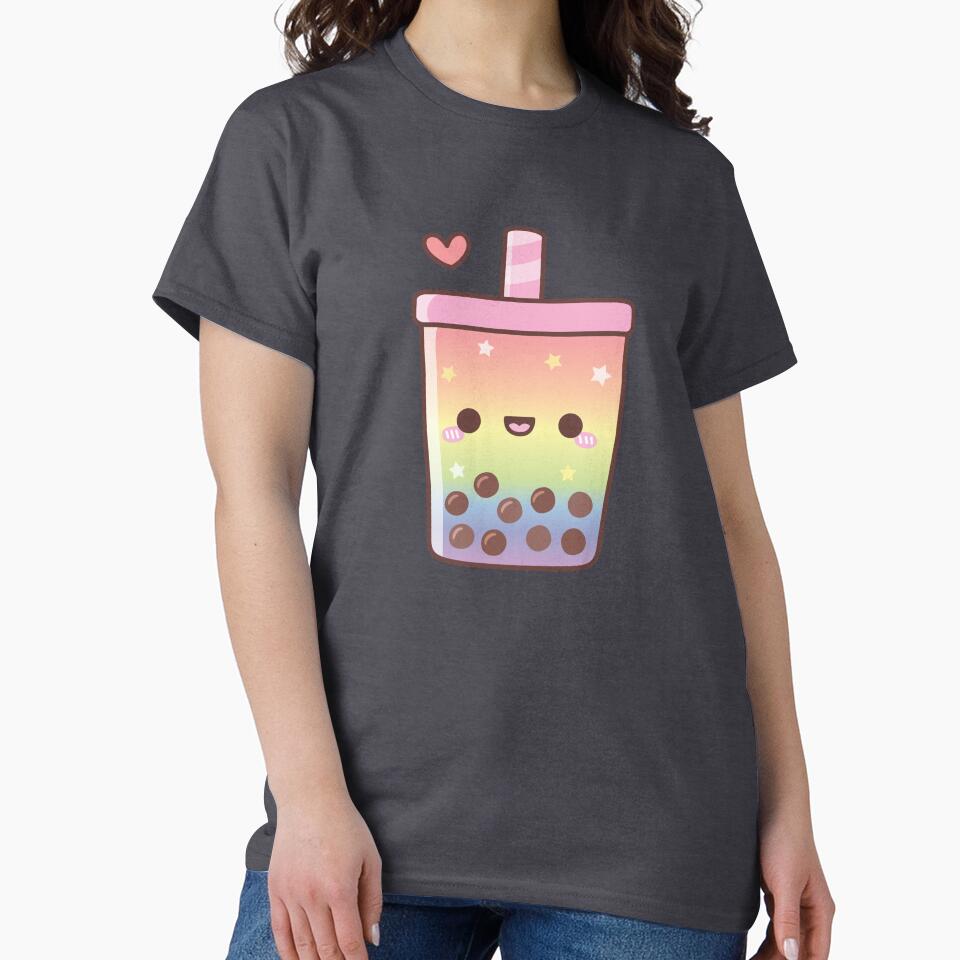 Cute Rainbow Boba Tea Love Doodle by rustydoodle