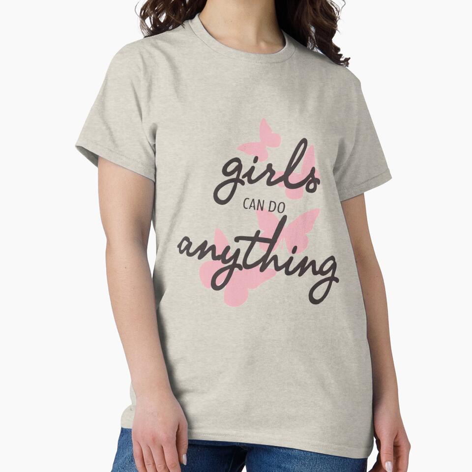 Girls Can Do Anything Butterfly T-Shirt by BeckyBlenders