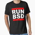 RUN BSD - Cool White/Red Design for Unix Hackers & Sysadmins by ramiro