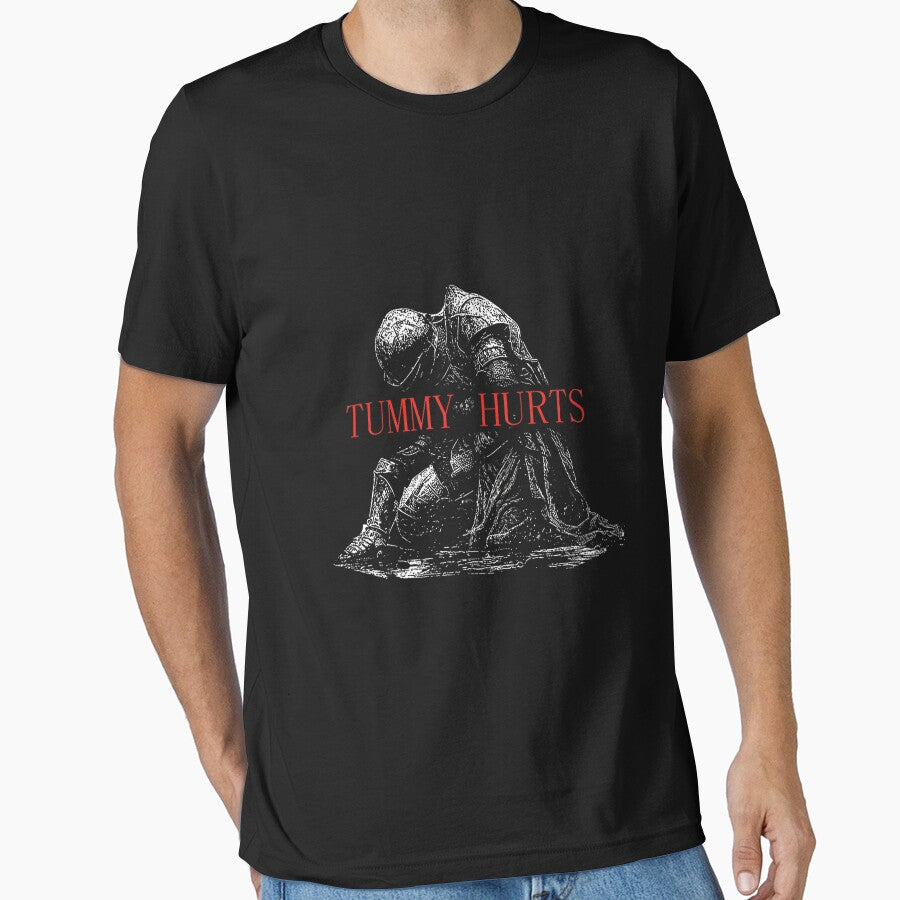 Tummy Hurts Funny Medieval Knight Dark Humor Art by KristineLi