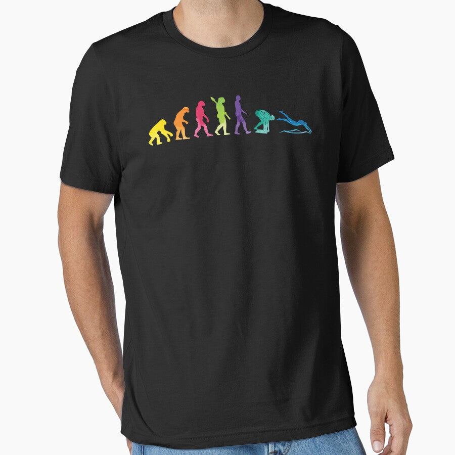 Retro Swimming Evolution Swimmers Vintage Retro Swim by Dressed For  Duty