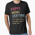 Mens Poppy Know Everything - Grandpa Gift by RonaldoStudio