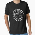 Distressed Flexing Shark Muscle Fitness Gym Circle by Trezcharacts