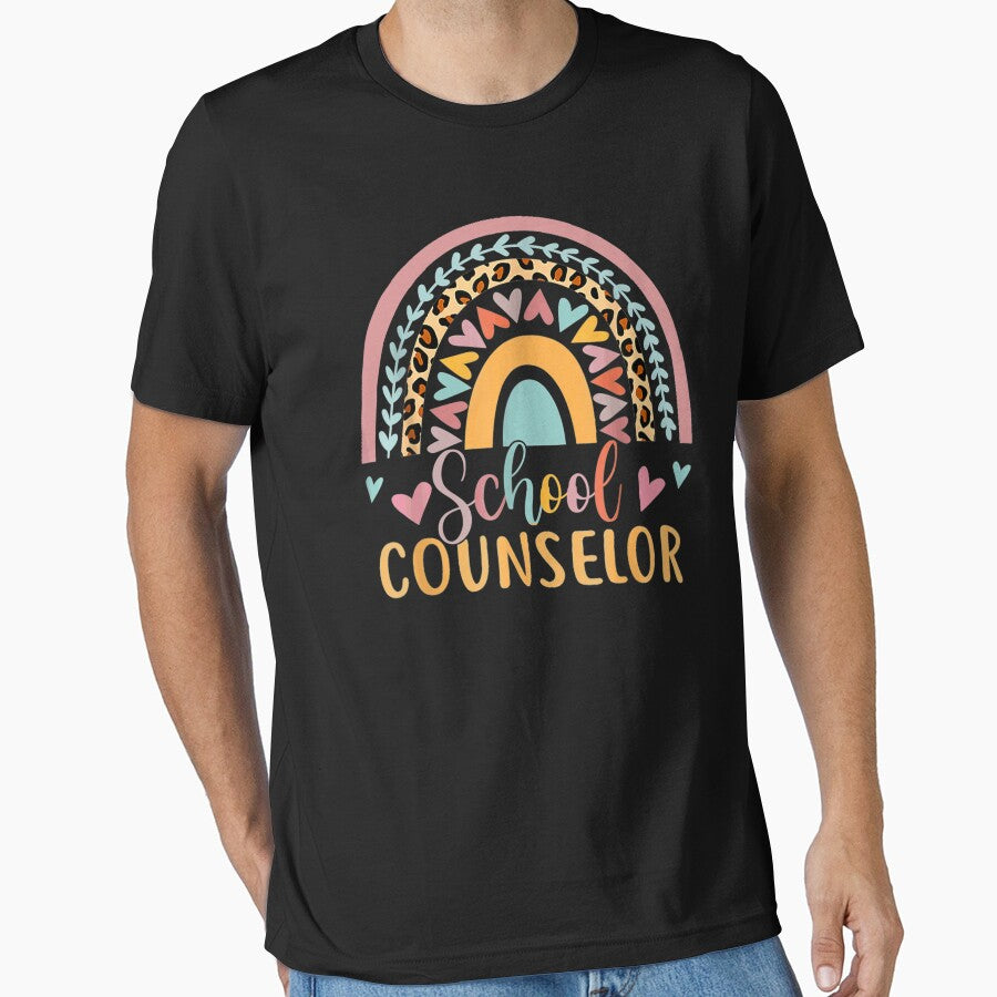 Funny School Counselor Rainbow Leopard Print Counselor by DieterShop