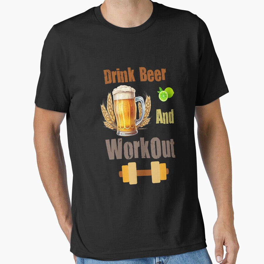 Drink beer and workout by VicetTees
