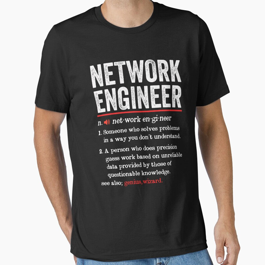 Network Engineer Funny Definition: Network Engineer Gift - Internet Engineer Computer by Adexyl