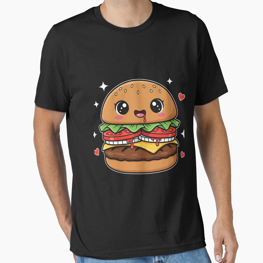 Patty Perfection - Kawaii Burger Ketchup Smile by Merchifyme2000